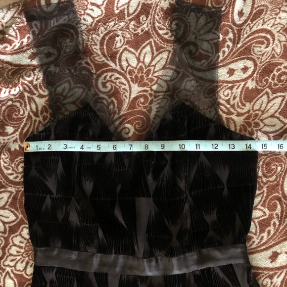 TRACY REESE Black Velvet Knee-Length Dress, Size 2 - Picture 7 of 8